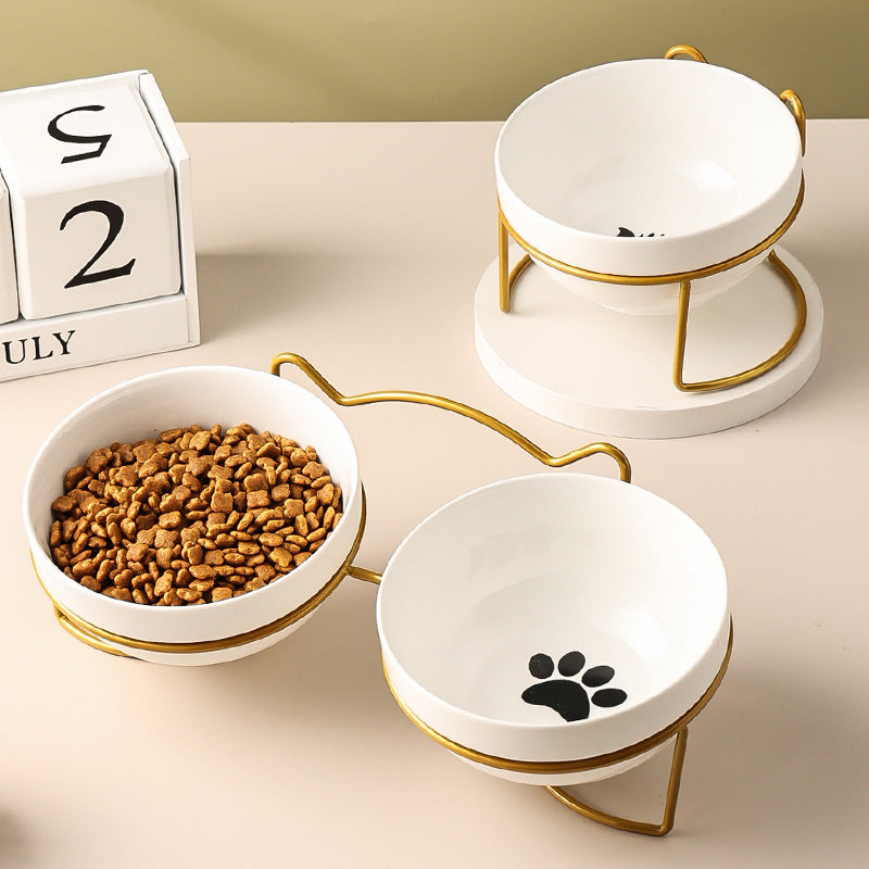 Ceramic Cat Bowl Food Basin Drinking Water