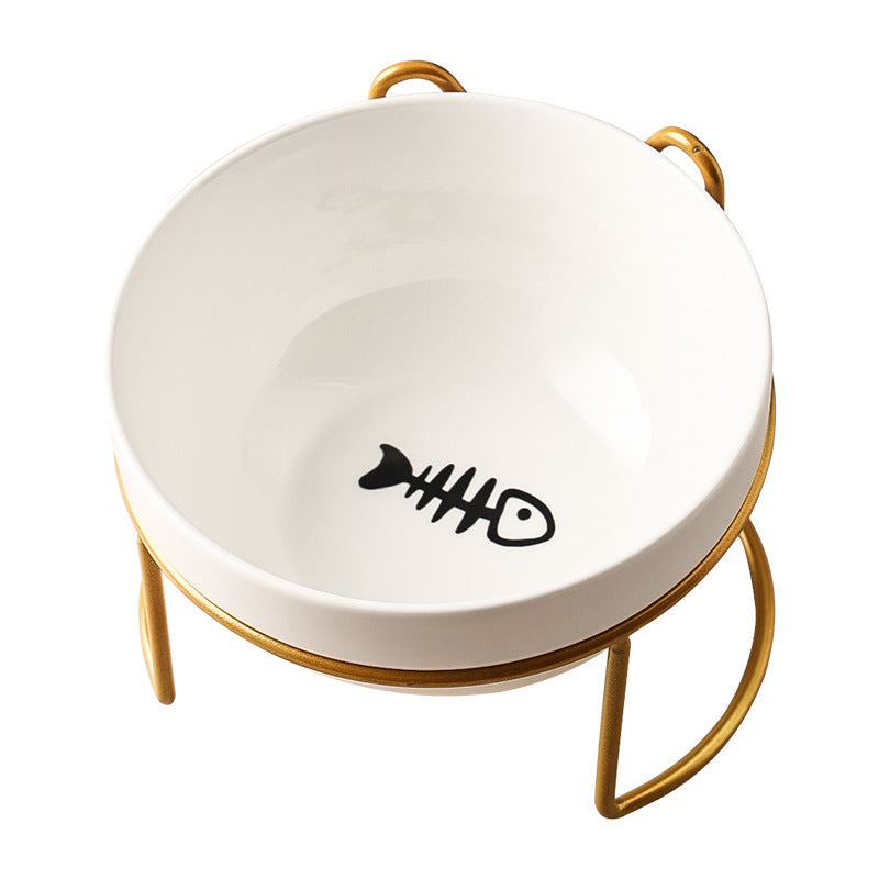 Ceramic Cat Bowl Food Basin Drinking Water