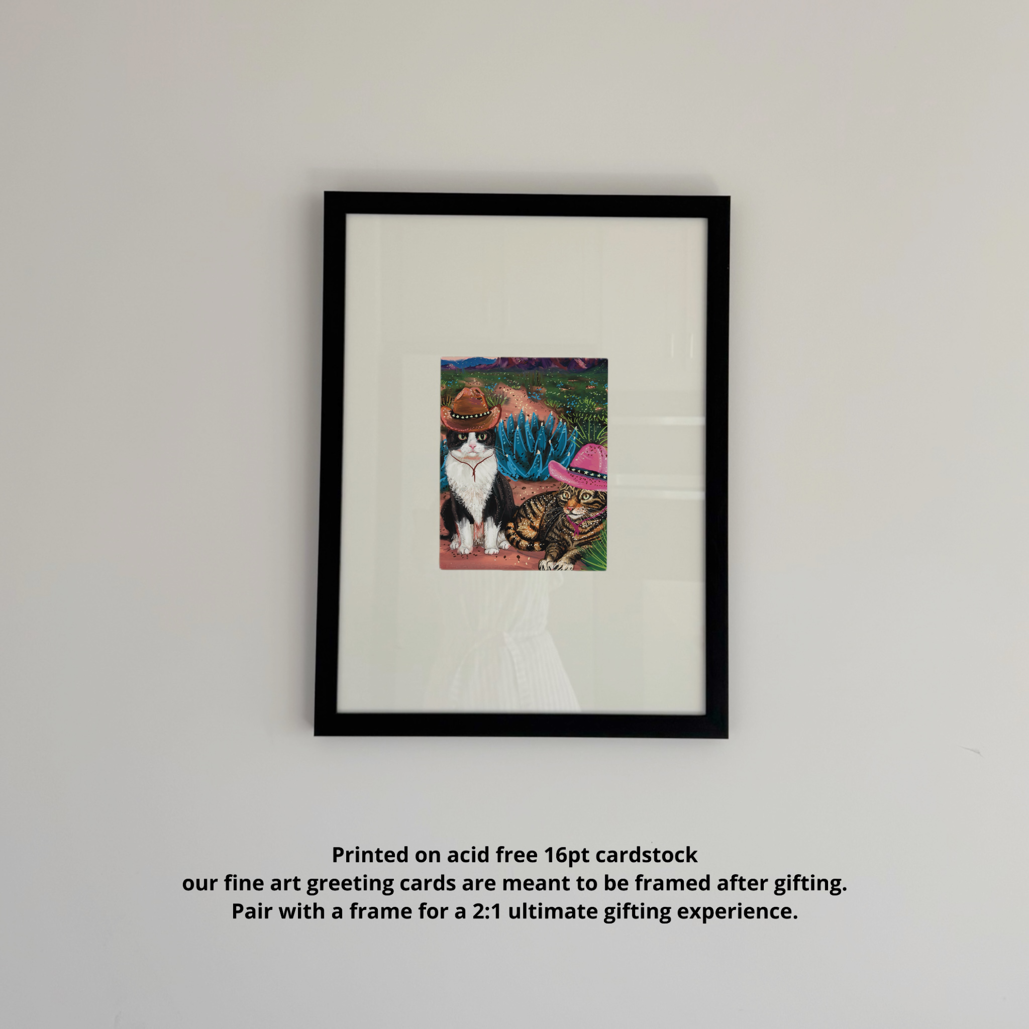 Cowboy Cats Fine Art Greeting Card