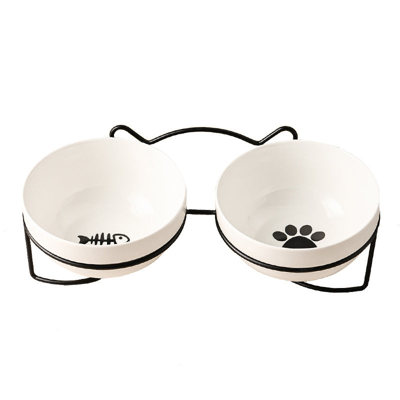 Ceramic Cat Bowl Food Basin Drinking Water