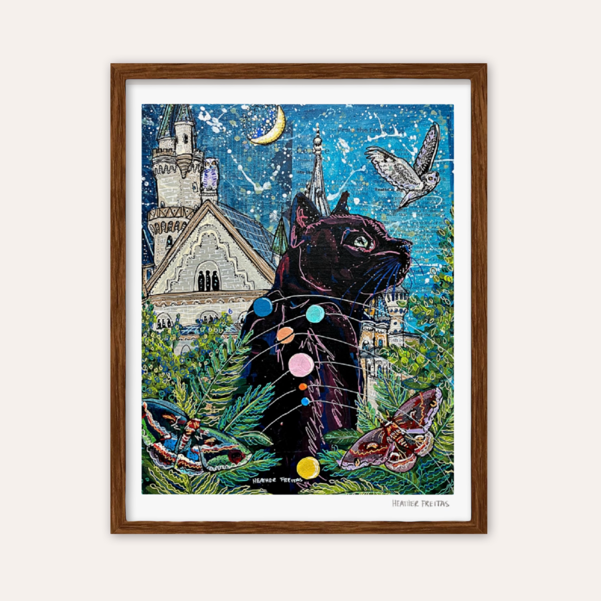 Jupiter Black Cat Fine Art Print