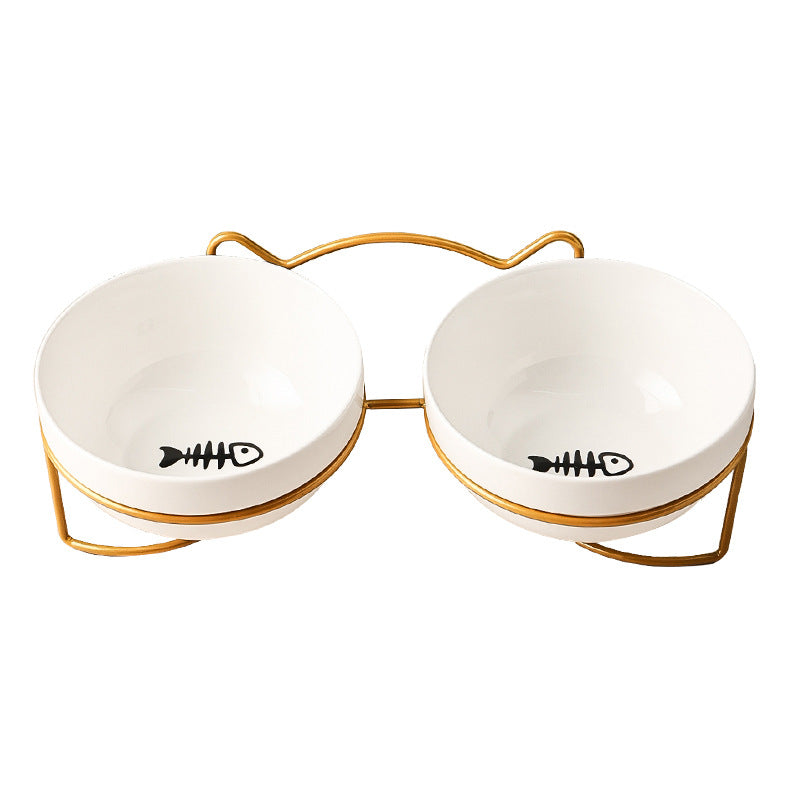 Ceramic Cat Bowl Food Basin Drinking Water