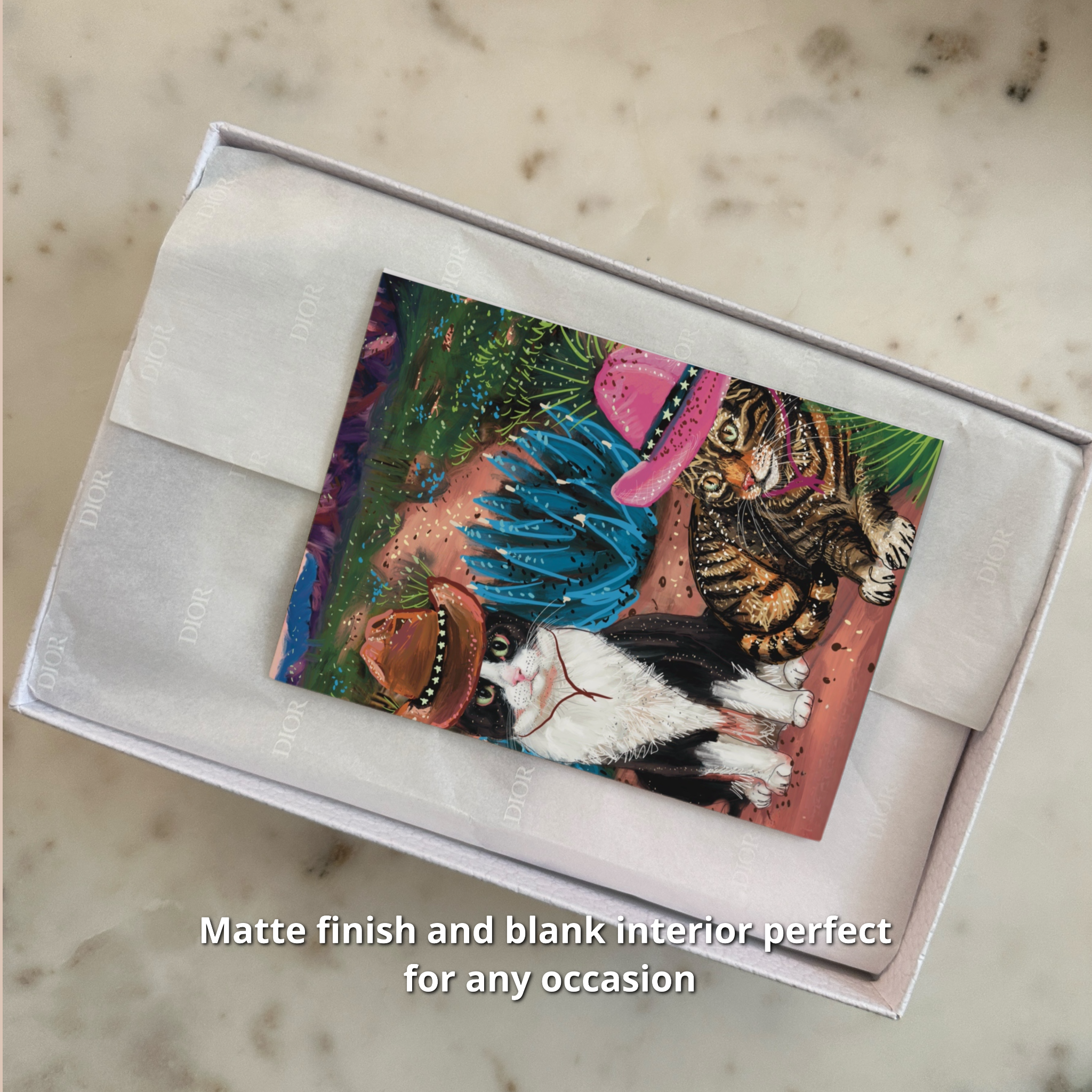 Cowboy Cats Fine Art Greeting Card