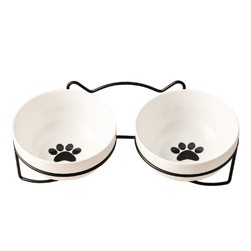 Ceramic Cat Bowl Food Basin Drinking Water