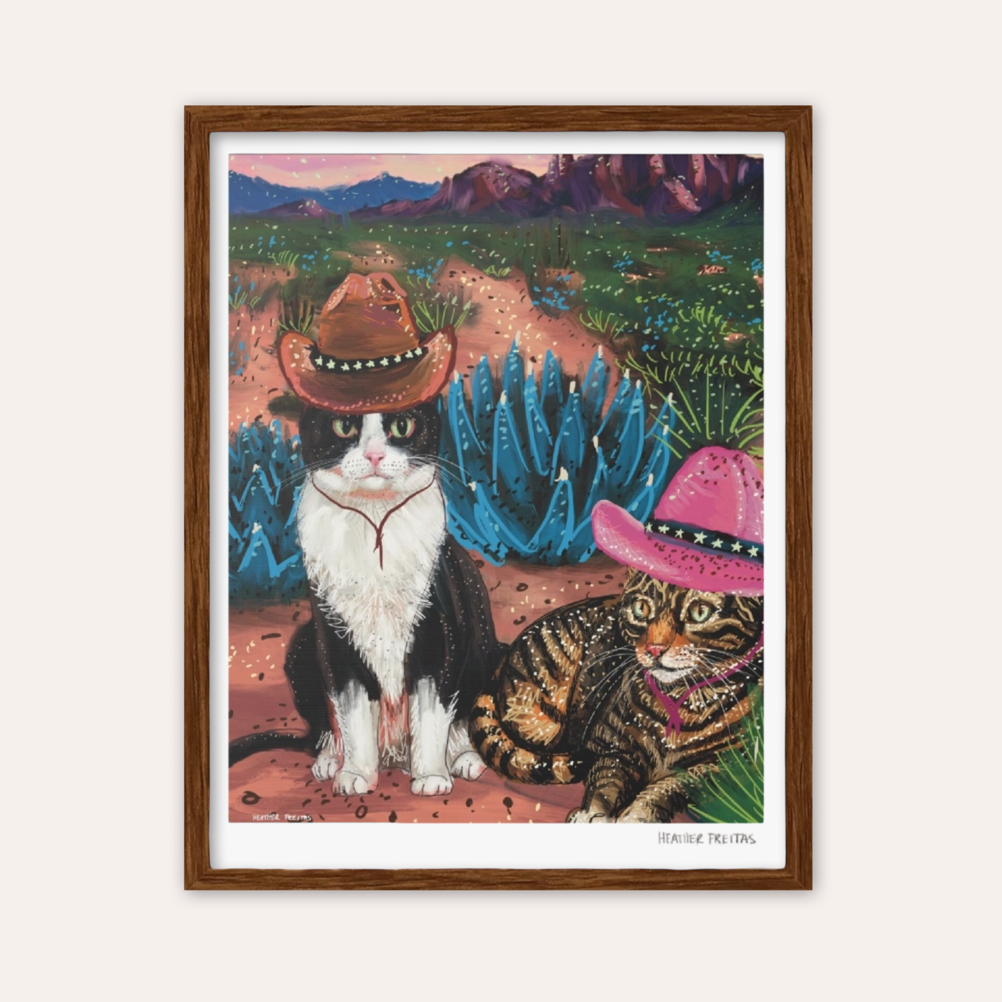 Cowboy Cats Fine Art Print