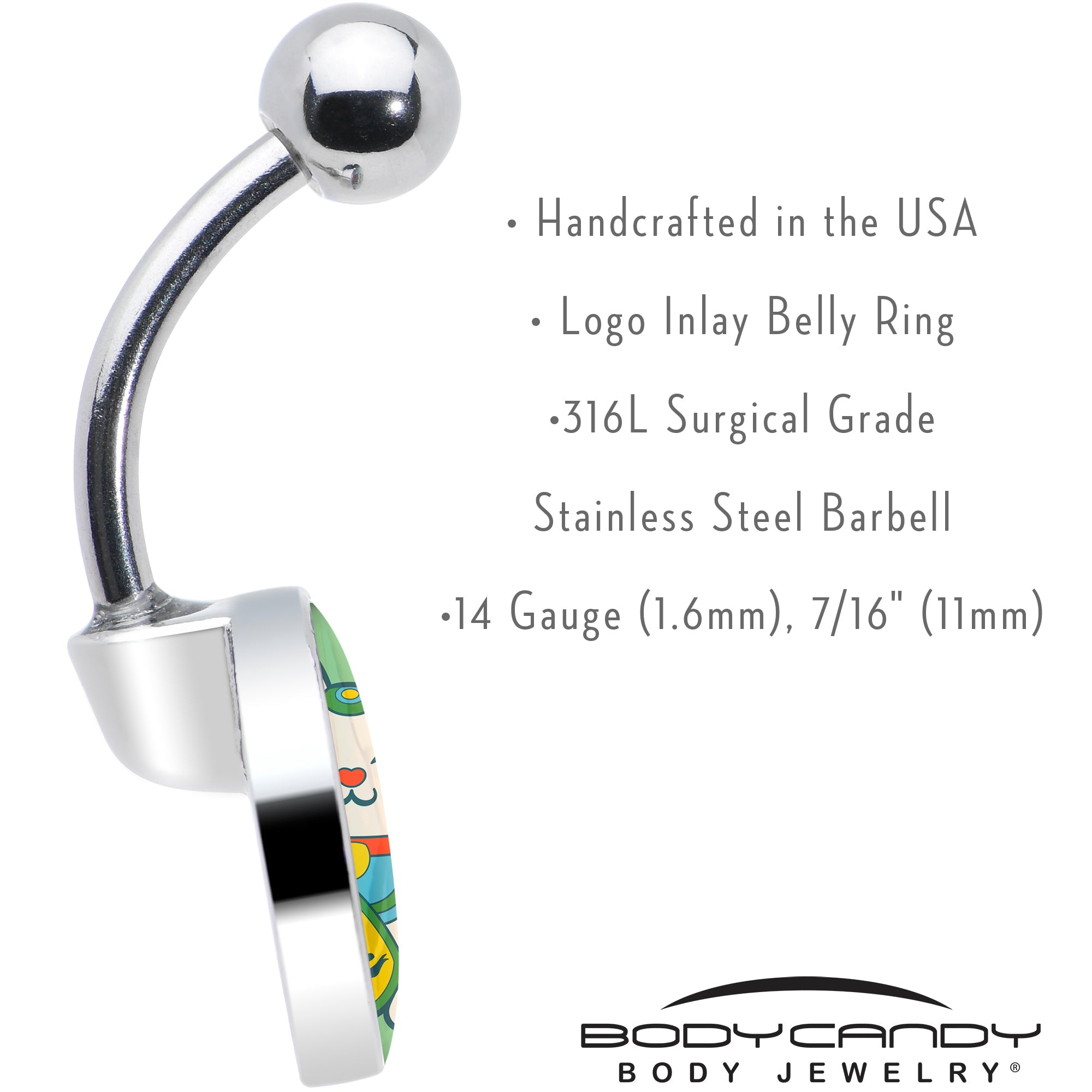 Waving Cat Belly Ring by Onyx O