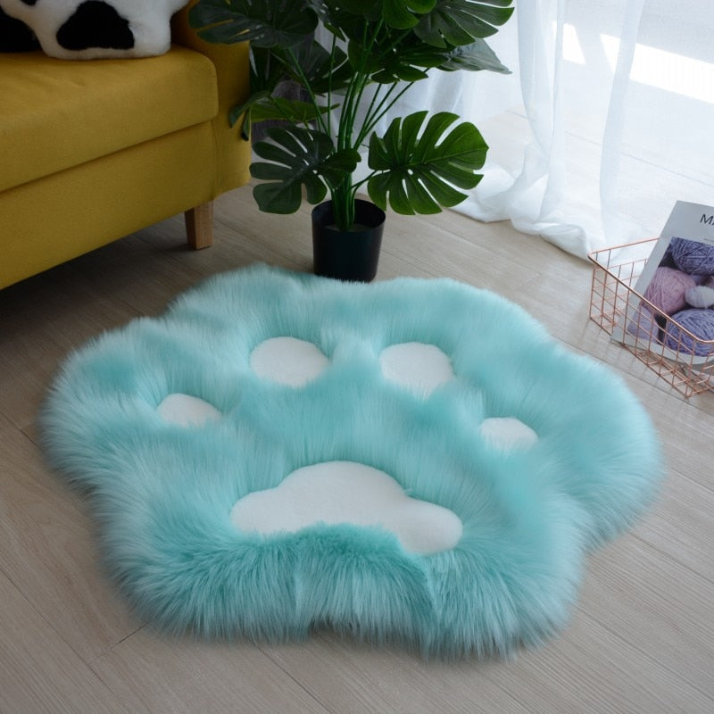 Plush Cat Paw Rug