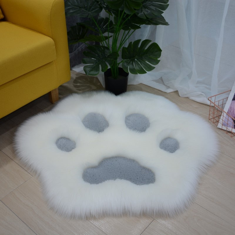 Plush Cat Paw Rug