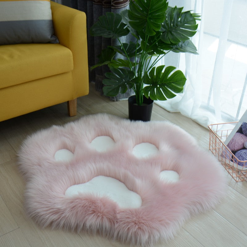 Plush Cat Paw Rug