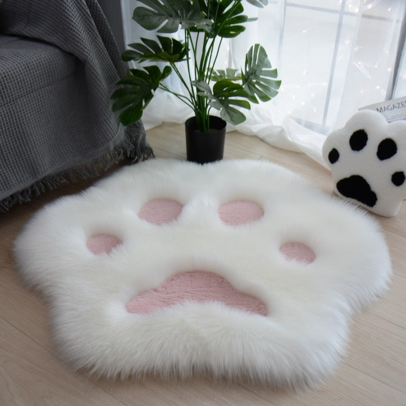 Plush Cat Paw Rug