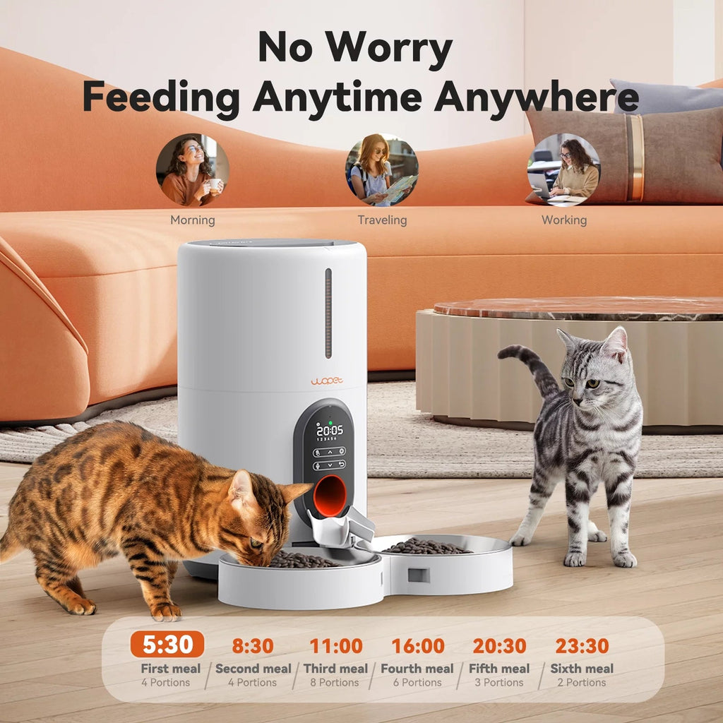 Automatic Cat Feeders for 2 Cats and Dogs