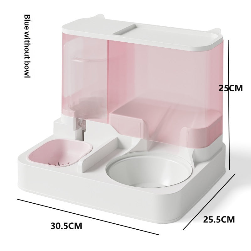 Automatic Feeder And Water Fountain Combo Cat Food Bowl