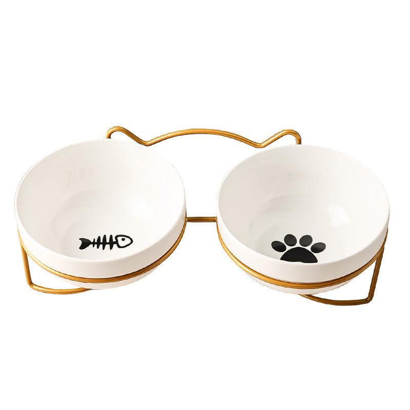 Ceramic Cat Bowl Food Basin Drinking Water