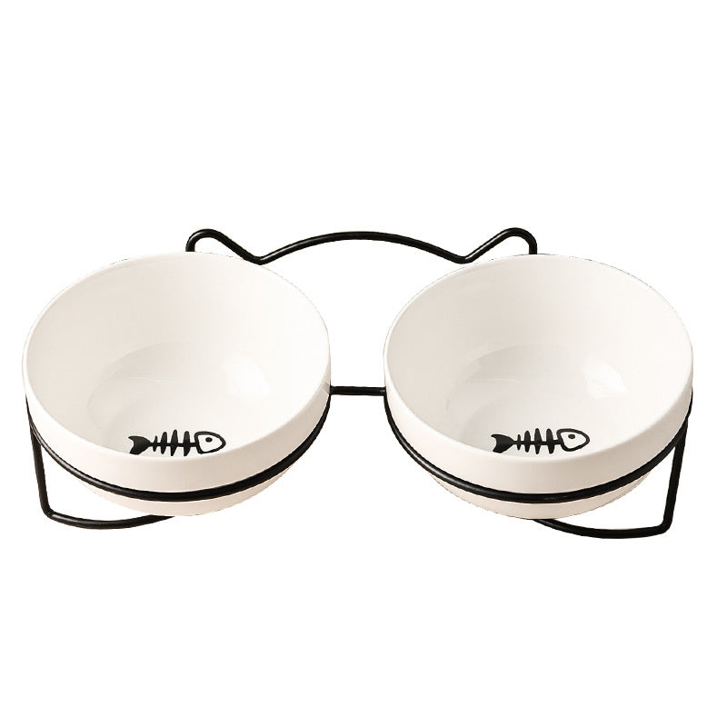 Ceramic Cat Bowl Food Basin Drinking Water